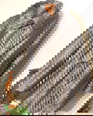 Jacheta gri argintiu căptușită cu blanita subtire