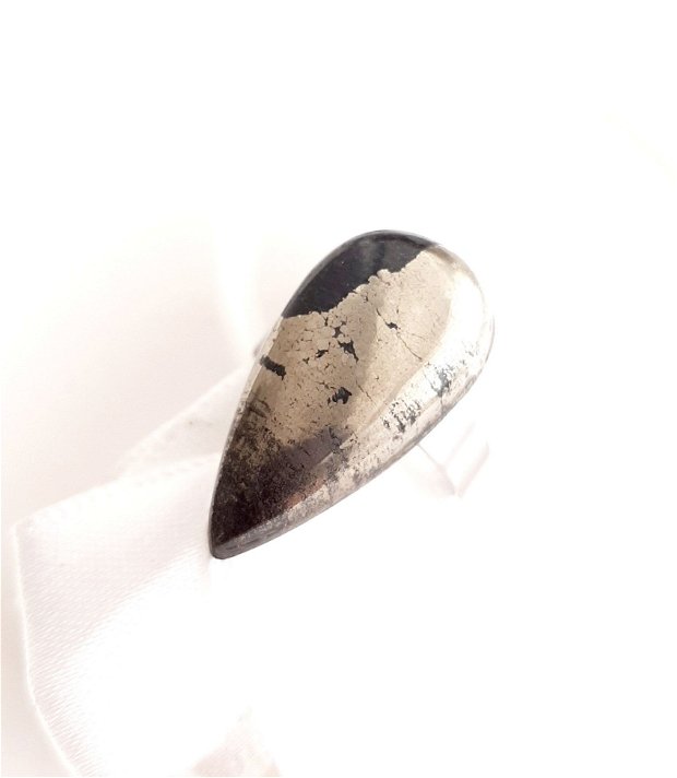 REZERVAT inel reglabil din oțel cu piatră apache-gold