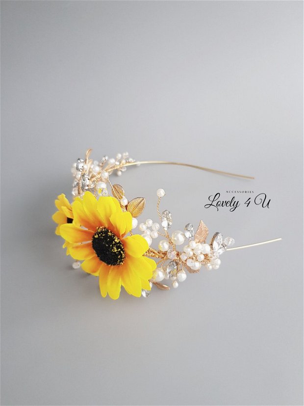 Coronita floarea soarelui - Accesoriu elegant * Sunflower - Colecție de lux
