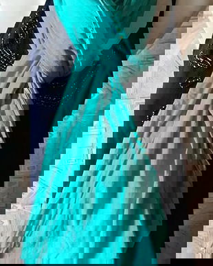 esarfa turcoaz de bumbac