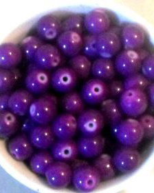 Margele sticla violet 8 mm cal. III