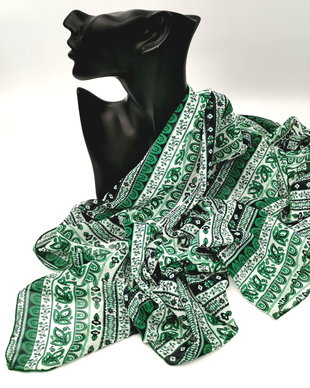 Esarfa VERDE CU IMPRIMEU BOHO-CHIC