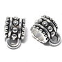 Margele din metal cu agatatoare, argintiu antichizat, 10.5x6.5 mm
