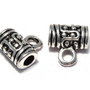Margele din metal cu agatatoare, argintiu antichizat, 10x10x6 mm