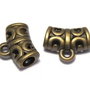 Margele din metal cu agatatoare, bronz, 10x12x4.5 mm