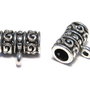 Margele din metal cu agatatoare, argintiu antichizat, 12x7.5x13 mm