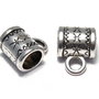 Margele din metal cu agatatoare, argintiu antichizat, 10x6x8 mm