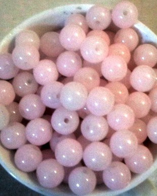 Margele sticla roz drajeu inchis 8 mm cal. III