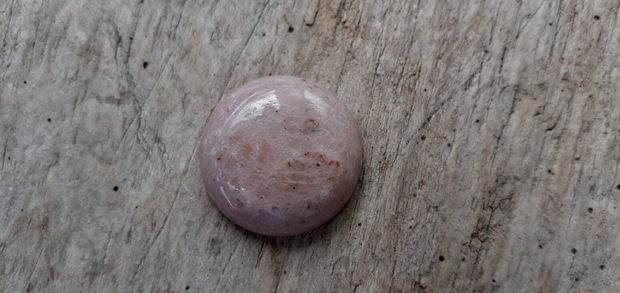 Cabochon rodonit roz prafuit, 25 mm