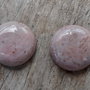 Cabochon rodonit roz prafuit, 25 mm