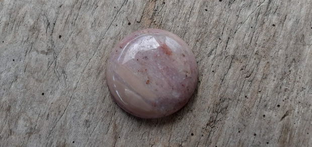 Cabochon rodonit roz prafuit, 25 mm