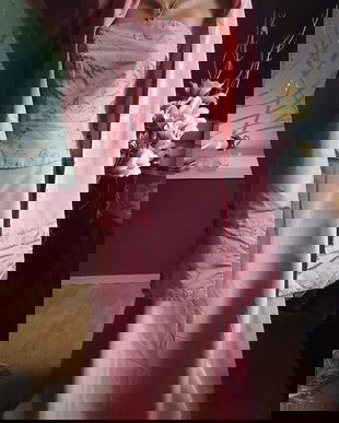 SUPERB COMPLET ELEGANT BRODAT CU FIR ARGINTIU FUSTA,TOP ,SAL TAFTA ,MARIME 8 GB