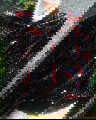 Bomber jacket catifea imprimata