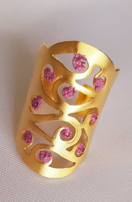 Gold Pink Ring