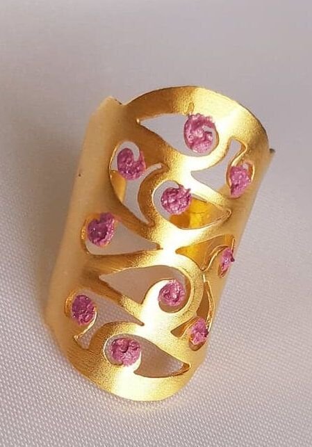 Gold Pink Ring