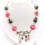 Colier rhodocrozit cu muguri de flori tridacna
