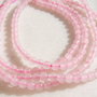 Agate roz sfere mici aprox 4mm - sir aprox 18.5 cm