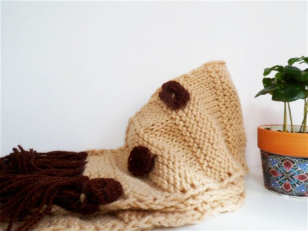 Fular tricotat clasic copil/adult