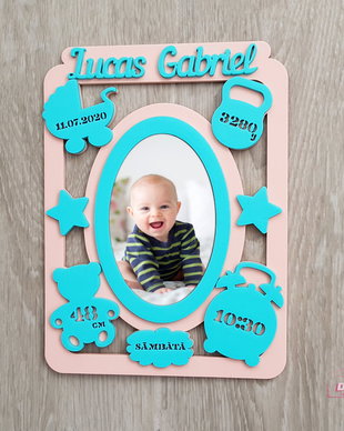 Rama bebe personalizata Ursulet 2 in 1