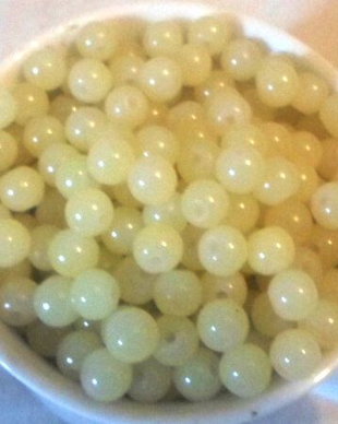 Margele sticla galben pal 6 mm cal. III