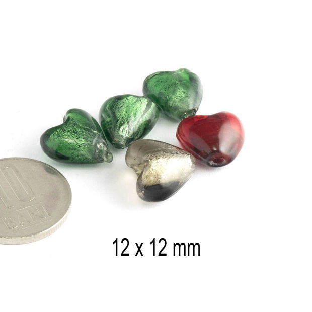 Lampwork, 12 x 12 mm, L - 24