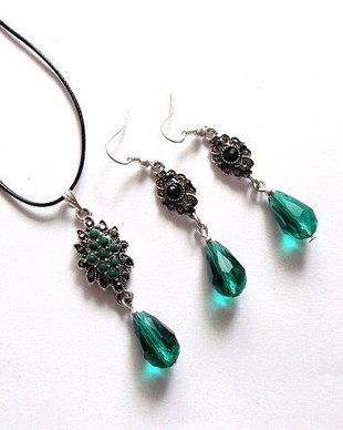 set sticla si marcasite 37403