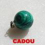 CADOU .... Pandantiv malachit sintetic bila aprox 14 mm (22 mm cu agatatoarea)