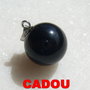 CADOU .... Pandantiv agata neagra bila aprox 14 mm (22 mm cu agatatoarea)