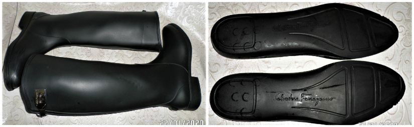 Cizme Salvatore Ferragamo Black Ruben Rain