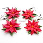Poinsettia(Craciunita )- cercei atarnatori