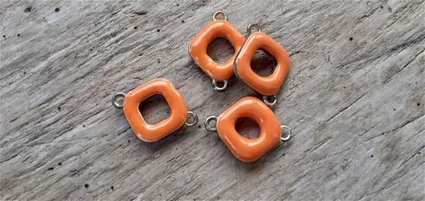 Link/conector portocaliu, 18x18 mm