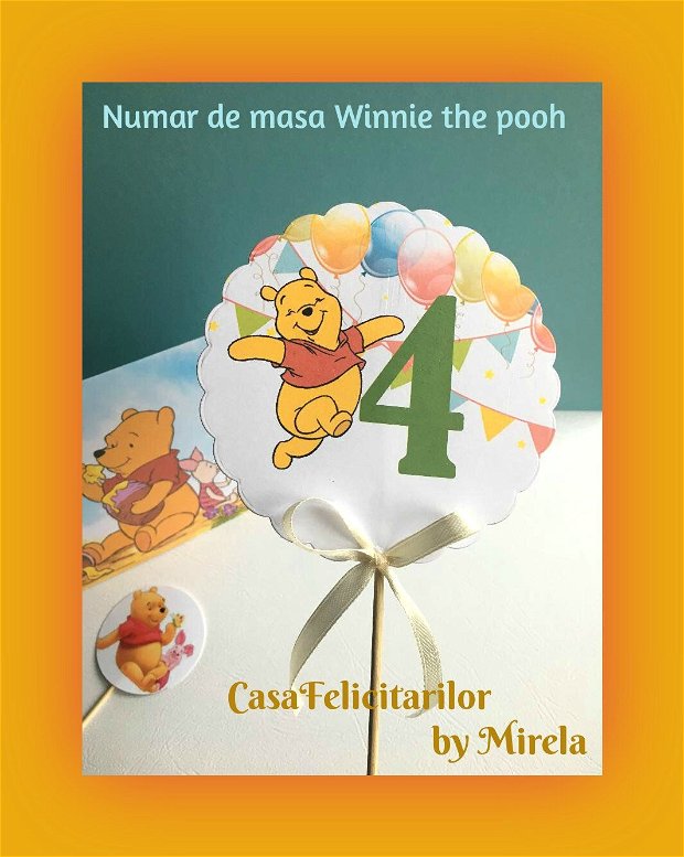 Numar de masa botez Winnie the pooh