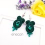Cercei emerald soutache