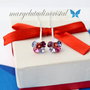 Cercei cu lantisor Swarovski - Flower Chaton / Argint 925