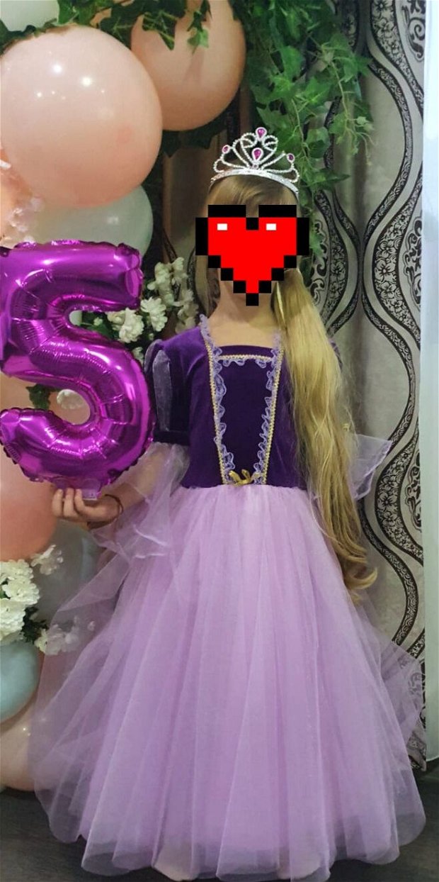 Rochiță prințesa Rapunzel mov