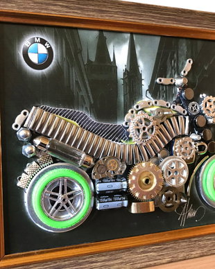 Motocicleta sport BMW Cod M 260, Cadouri originale pentru barbati, Decor perete, Decoratiuni casa
