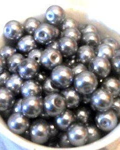 Margele sticla gri 8 mm cal. II
