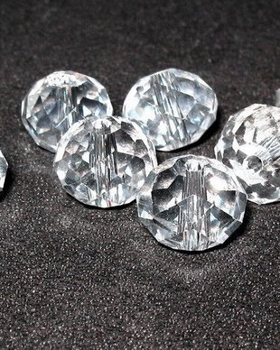 Cristale din sticla, rondelle, 4x3 mm, transparente