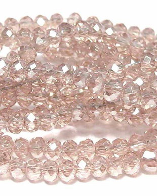 Cristale din sticla, rondelle, 2.5x2 mm, AB, RosyBrown