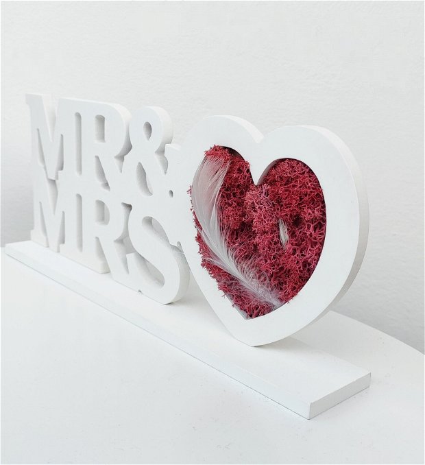 Decoratiune cu licheni Mr and Mrs
