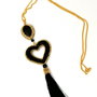 Vândut Colier/Pandantiv - Black Golden - Heart