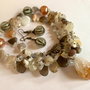 FOGGY MORNING-citrin,agate Botswana,murano,bronz