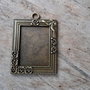 Baza cabochon bronz, rama foto, int 25x18
