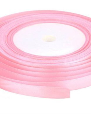 Panglica satin roz 6 mm