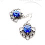 REZERVAT Cercei argintii cu Swarovski Elements Sapphire Blue
