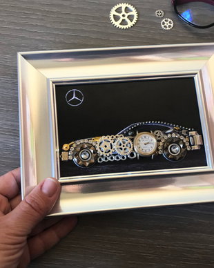 Mercedes Benz Cod M 424-Steampunk Art-Industrial Decor Vintage-Bijuterii steampunk-Cadouri Barbati