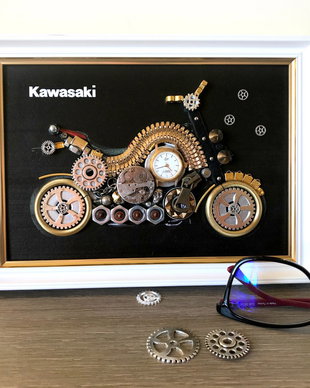 Motocicleta model Kawasaki Cod M 412, Cadouri originale pentru barbati, Cadouri zile de nastere, Decoratiuni casa