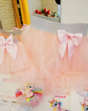 Set Fuste tutu roz
