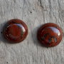 Cabochon jasp rosu 16 mm (2 buc)