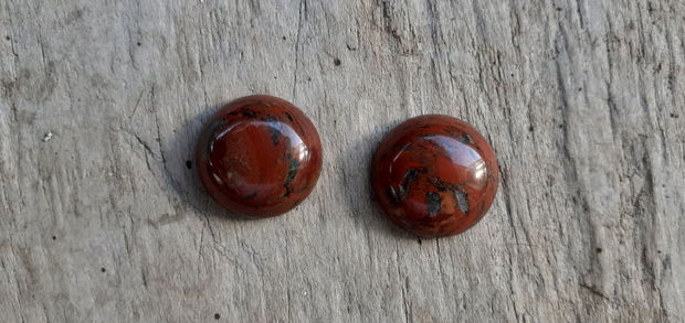 Cabochon jasp rosu 16 mm (2 buc)